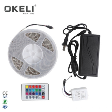 OKELI High Lumens 5050-60LED IP44 SMD remote control RGB led strip light